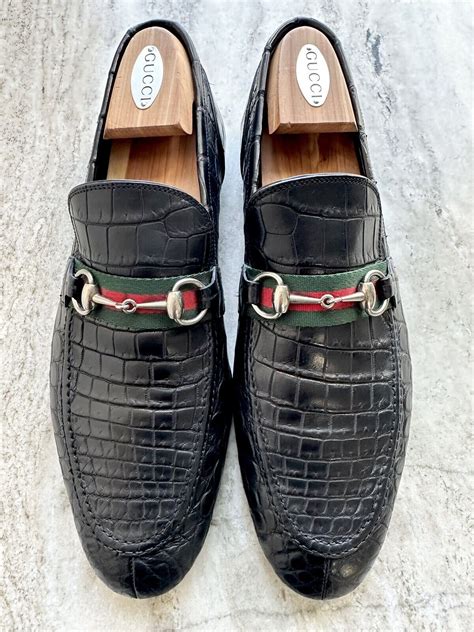 gucci jordaan horsebit loafers|gucci crocodile loafer.